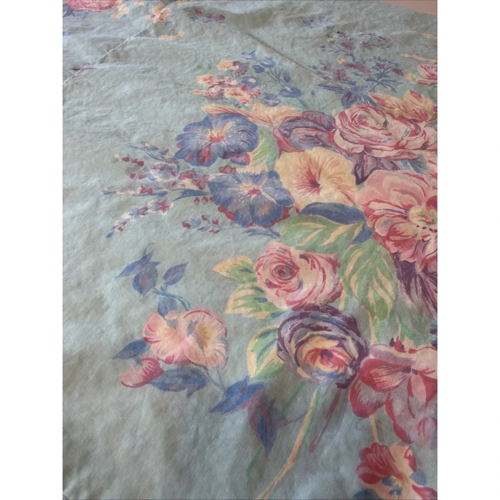 VTG 90's Ralph Lauren POMPANO Blue Chintz Floral Standard Pillow Case - One